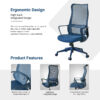 Ergonomic Colorful Office Chair 350LBS Home Office Mesh Breathable High Back, With Adjustable Lumbar Support Computer Chair, Integrated Molded Foam Seat Cushion, Fireproof - Image 19