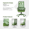 Ergonomic Colorful Office Chair 350LBS Home Office Mesh Breathable High Back, With Adjustable Lumbar Support Computer Chair, Integrated Molded Foam Seat Cushion, Fireproof - Image 11