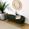 Ottoman Oval Storage Bench,Rubber Wood Legs, Beige(43.5"x16"x16") - Image 19