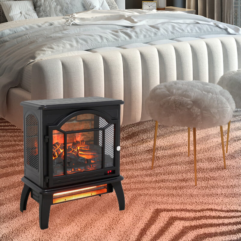 18 inch 3D Flame Electric Infrared Quartz Fireplace Stove with remote control - Image 2