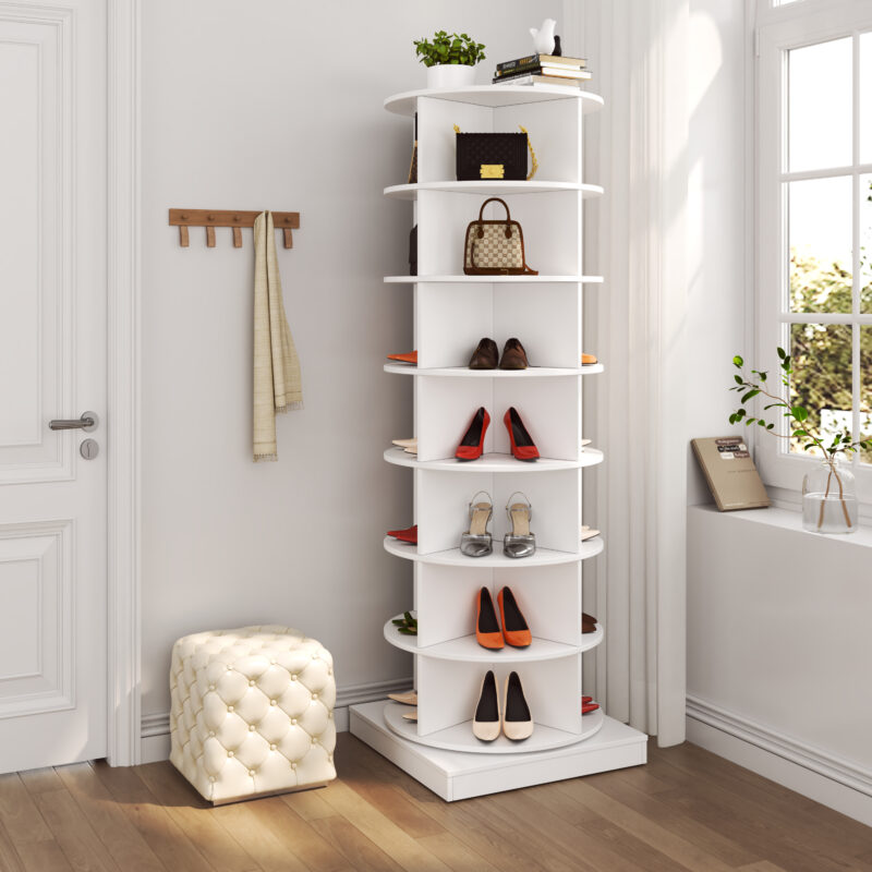 new 360 Rotating shoe cabinet 7 layers Holds Up to 28 Paris of Shoes - Image 2