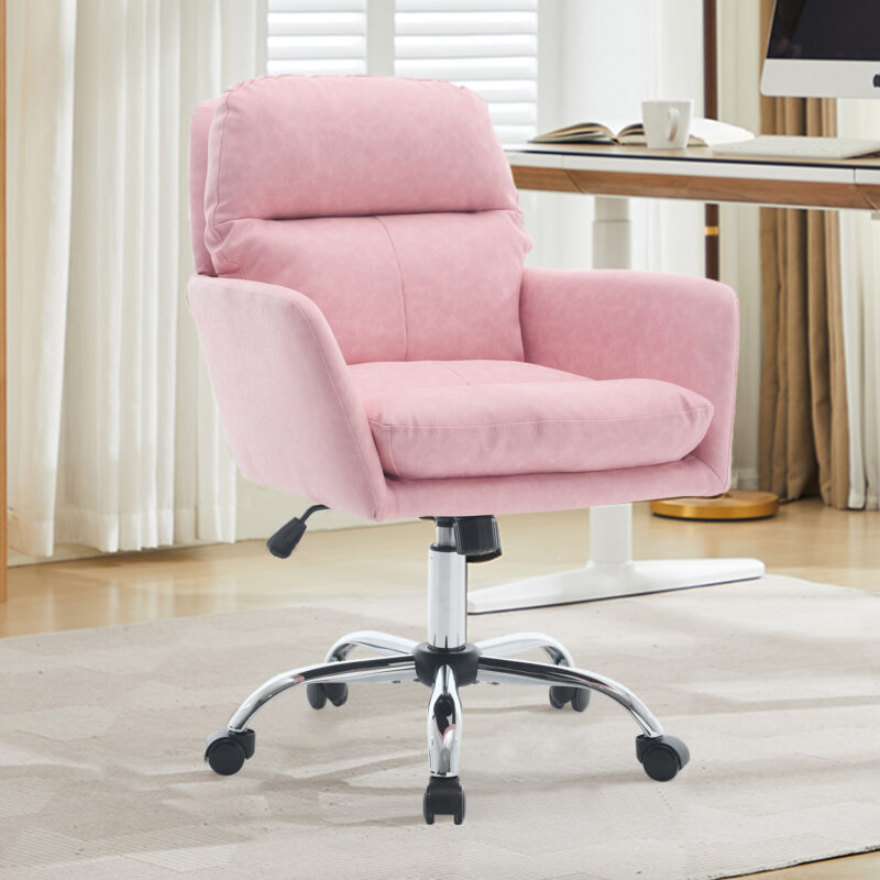 Artificial leather, PU leather, black base, adjustable in height, suitable for office, bedroom, dressing table and other environments. An office chair - Image 12