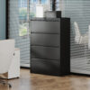 4 Drawer Lateral File Cabinet, Heavy Duty Metal Filing Cabinet, 35.4 Inch Wide Locking File Cabinet for Home Office, Space-Saving Vertical Storage with Anti-Tip Interlock, for Letter/Legal/A4 Files - Image 3