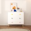 Kids 3 Drawer Dresser, Baby Nightstand for Bedroom, Storage Cabinet for Toddler Child for Living Room, Toddler Room, Nursery, Closet, Apartment (Colorful) - Image 2