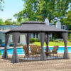 13x10 Outdoor Patio Gazebo Canopy Tent With Ventilated Double Roof And SideWall(Detachable Curtain Included On All Sides),Suitable for Lawn, Garden, Backyard and Deck,BEIGE - Image 12