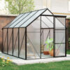 6x8 FT Polycarbonate Greenhouse Raised Base and Anchor Aluminum Heavy Duty Walk-in Greenhouses for Outdoor Backyard in All Season - Image 5
