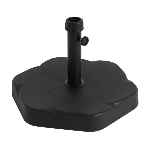Hex Shape Outdoor 65-pound Black Umbrella Base