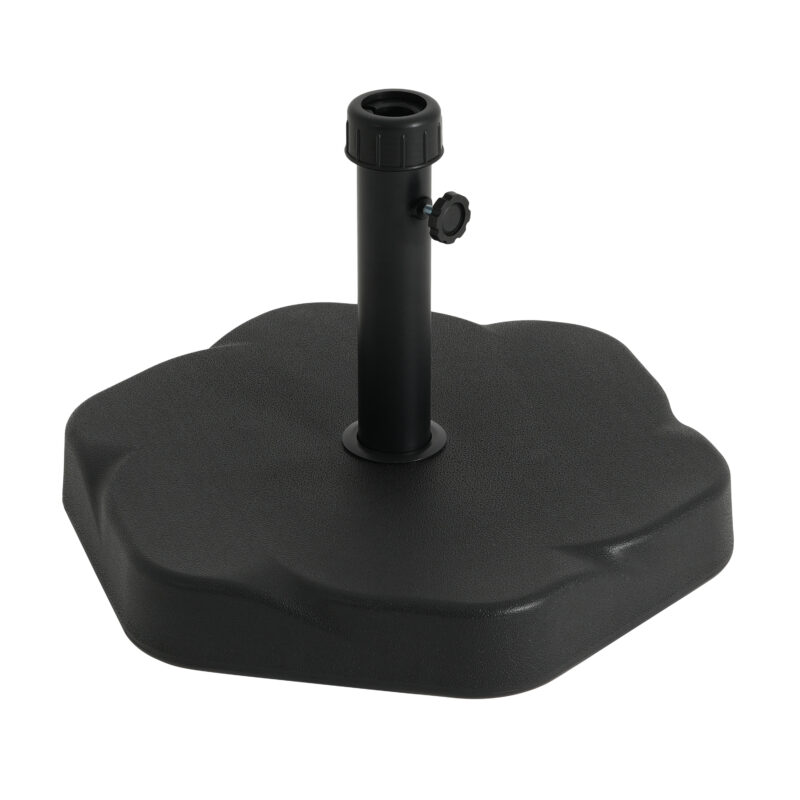 Hex Shape Outdoor 65-pound Black Umbrella Base - Image 2