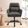 Artificial leather, PU leather, black base, adjustable in height, suitable for office, bedroom, dressing table and other environments. An office chair - Image 7