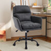 Artificial leather, PU leather, black base, adjustable in height, suitable for office, bedroom, dressing table and other environments. An office chair - Image 9