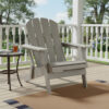 Oversize Wooden Outdoor Folding Adirondack Chair with Pre-Assembled BackRest & SeatBoard, Wood Patio Chair for Garden Backyard Porch Pool Deck Firepit - Image 9