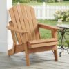 Oversize Wooden Outdoor Folding Adirondack Chair with Pre-Assembled BackRest & SeatBoard, Wood Patio Chair for Garden Backyard Porch Pool Deck Firepit - Image 12