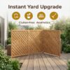 3-Panel Outdoor Air Conditioner Fence Screen, Outside Wood Privacy Fence, 32" W x 38" H - Image 2