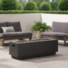 40" Outdoor 50,000 BTU Rectangular Iron Propane Fire Pit, Dark Grey (Tank Cover not Included) - Image 2