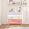 Kids 3 Drawer Dresser, Baby Nightstand for Bedroom, Storage Cabinet for Toddler Child for Living Room, Toddler Room, Nursery, Closet, Apartment (Colorful) - Image 16