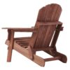 Oversize Wooden Outdoor Folding Adirondack Chair with Pre-Assembled BackRest & SeatBoard, Wood Patio Chair for Garden Backyard Porch Pool Deck Firepit - Image 6