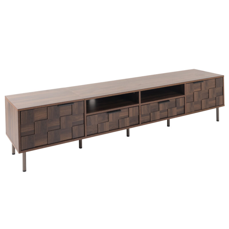 Mid Century TV Stand with 2 Drawers, Media Console Table for TVs up to 85'', Entertainment Center with Storage for Living room, Bedroom, Home Theatre - Image 13