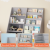 Kids Bookshelf and Toy Storage Organizer, Multifunctional 4 Tier Wooden Kids Book Shelf with Bookcase Display Stand in Kids Room Playroom Nursery for Kids, Children, Toddlers - Image 9