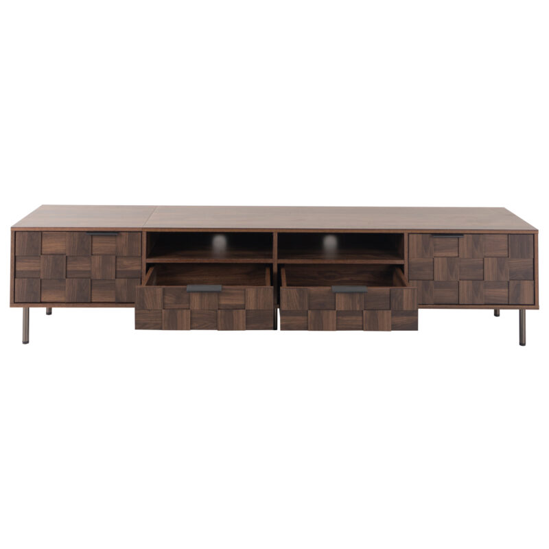 Mid Century TV Stand with 2 Drawers, Media Console Table for TVs up to 85'', Entertainment Center with Storage for Living room, Bedroom, Home Theatre - Image 12