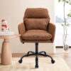 Artificial leather, PU leather, black base, adjustable in height, suitable for office, bedroom, dressing table and other environments. An office chair - Image 2