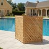 3-Panel Outdoor Air Conditioner Fence Screen, Outside Wood Privacy Fence, 32" W x 38" H - Image 3
