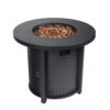 30" Propane Gas Fire Pit Table, 50000 BTU Round Steel Fire Pit for Outside Patio Deck Garden Courtyard-Black - Image 5