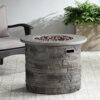 Outdoor 32" Round MgO Propane Fire Pit, Grey Top - 40,000 BTU - Image 3