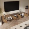 78" TV Stand for 85 75 65 Inch TV, TV Consoles for Living Room, Entertainment Center Wood TV Media with Storage - Image 2