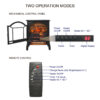 18 inch 3D Flame Electric Infrared Quartz Fireplace Stove with remote control - Image 3
