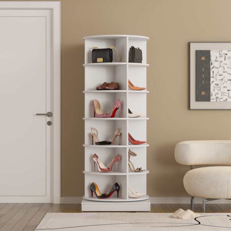 new 360 Rotating shoe cabinet 7 layers Holds Up to 28 Paris of Shoes - Image 5