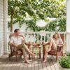 Oversize Wooden Outdoor Folding Adirondack Chair with Pre-Assembled BackRest & SeatBoard, Wood Patio Chair for Garden Backyard Porch Pool Deck Firepit - Image 4