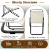 TREXM 2-Pieces Outdoor Folding Chair, Rattan-Wrapped Patio Chair with Adjustable Backrest, Thick Cushion, and Detachable Headrest ,for the Poolside, Beach, Backyard, Decck, and Camping - Image 3