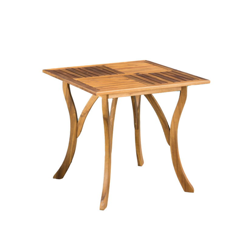 Outdoor Acacia Wood Square Dining Table - 31.50"L x 31.50"W x 30.00"H - Natural brown - Image 7