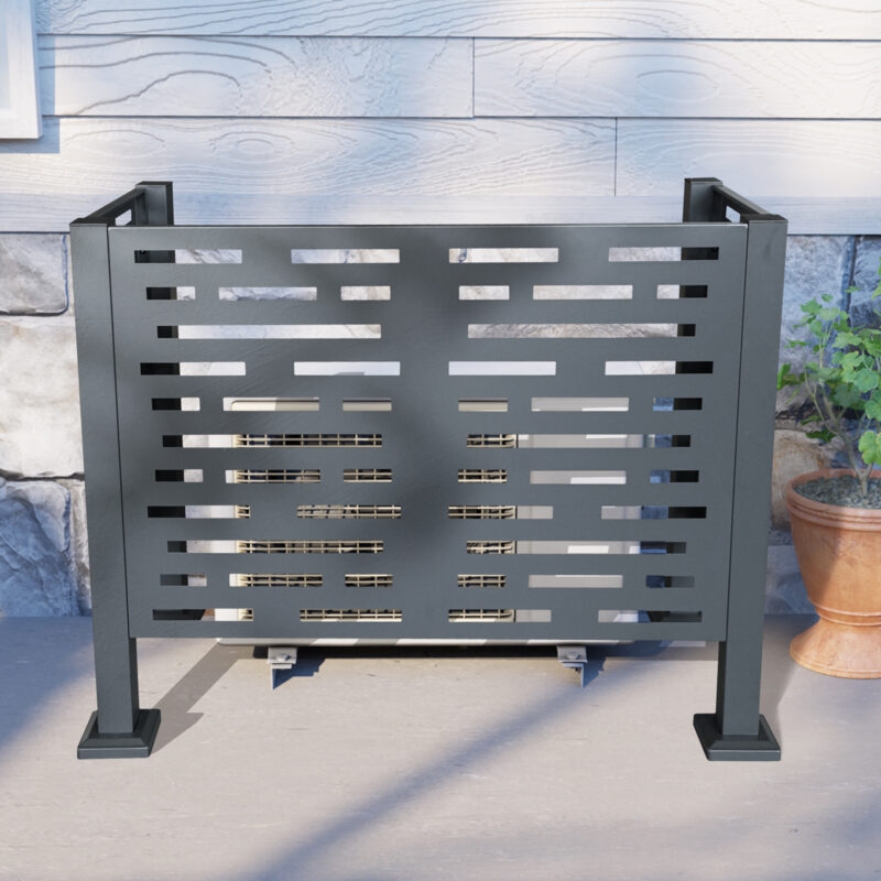 4ftx2ft Air Conditioner Fence for Outdoor Units,Metal Privacy Fence Cover, Perfect to Conceal Air Conditioning Units,3- Fence Panels - Image 2