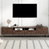 Mid Century TV Stand with 2 Drawers, Media Console Table for TVs up to 85'', Entertainment Center with Storage for Living room, Bedroom, Home Theatre - Image 2