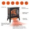 18 inch 3D Flame Electric Infrared Quartz Fireplace Stove with remote control - Image 4