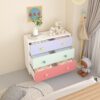 Kids 3 Drawer Dresser, Baby Nightstand for Bedroom, Storage Cabinet for Toddler Child for Living Room, Toddler Room, Nursery, Closet, Apartment (Colorful) - Image 13