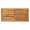 Outdoor Acacia Wood Metal Base Dining Table, Teak - Image 7