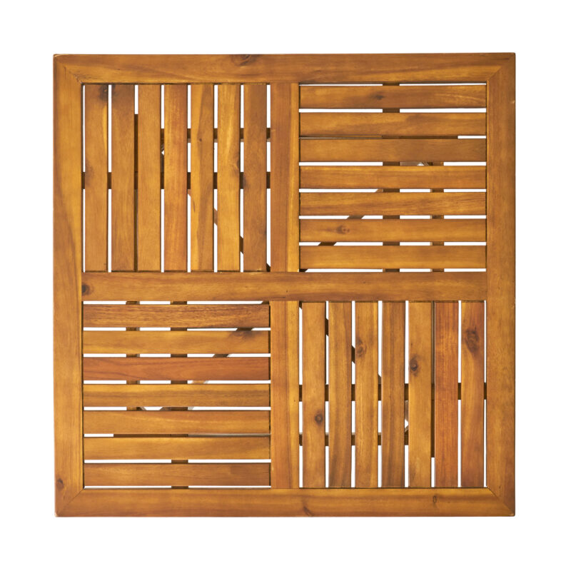 Outdoor Acacia Wood Square Dining Table - 31.50"L x 31.50"W x 30.00"H - Natural brown - Image 9