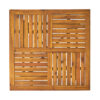 Outdoor Acacia Wood Square Dining Table - 31.50"L x 31.50"W x 30.00"H - Natural brown - Image 9
