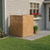 3-Panel Outdoor Air Conditioner Fence Screen, Outside Wood Privacy Fence, 32" W x 38" H - Image 4