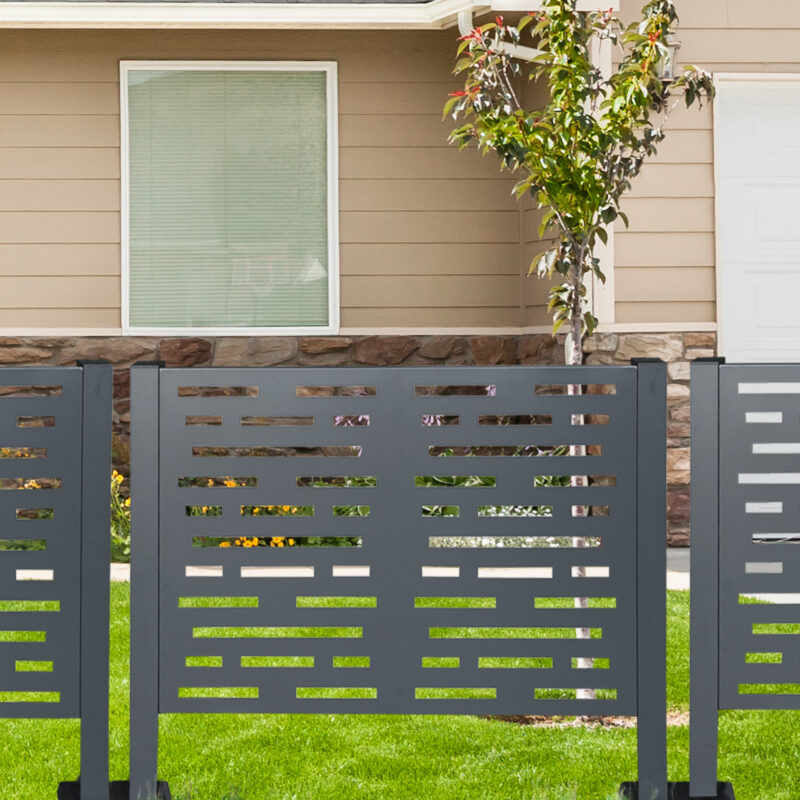 4ftx2ft Air Conditioner Fence for Outdoor Units,Metal Privacy Fence Cover, Perfect to Conceal Air Conditioning Units,3- Fence Panels - Image 7