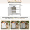 Outdoor Kitchen Island Fir Wood Prep Station Lockable Kitchen Cart with Stainless Top, Ample Storage Space, Towel and Spice Racks for Patio and Outdoor - Image 12