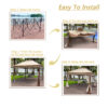 Outdoor 11x 11Ft Pop Up Gazebo Canopy With Removable Zipper Netting,2-Tier Soft Top Event Tent,Suitable For Patio Backyard Garden Camping Area,Coffee - Image 5