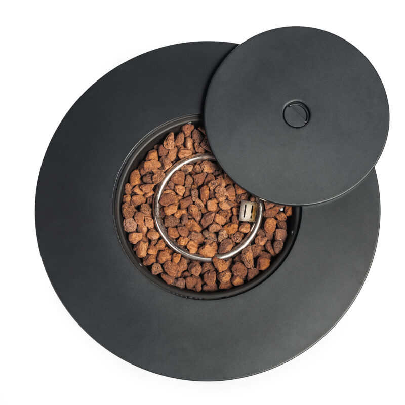 30" Propane Gas Fire Pit Table, 50000 BTU Round Steel Fire Pit for Outside Patio Deck Garden Courtyard-Black - Image 3
