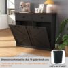 Farmhouse Double Tilt Out Trash Cabinet for 20 Gallon Trash Cans, Free Standing Recycling Cabinet with Hideaway Drawer, Barn Door Style Laundry Sorter Cabinet, Tilt Out Trash Cabinet for Kitchen - Image 11