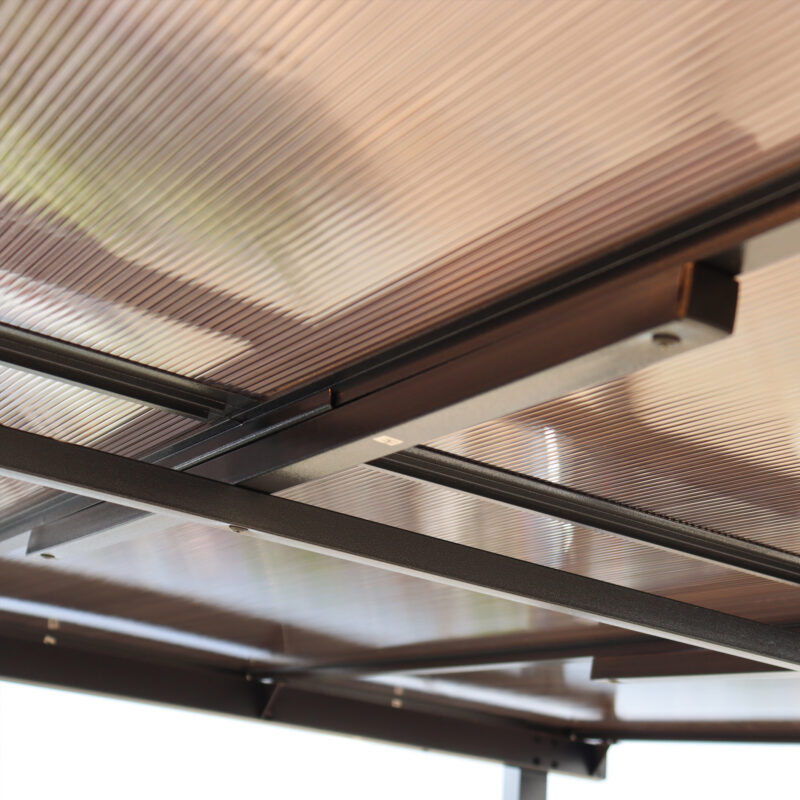 10' x 14' Outdoor Pergola Gazebo,Wall-Mounted Lean to Metal Awning Gazebo with Roof,Large Heavy Duty for Patio,Decks,Backyard - Image 5