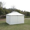 13x10 Outdoor Patio Gazebo Canopy Tent With Ventilated Double Roof And SideWall(Detachable Curtain Included On All Sides),Suitable for Lawn, Garden, Backyard and Deck,BEIGE - Image 7