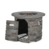 Outdoor 32" Round MgO Propane Fire Pit, Grey Top - 40,000 BTU - Image 8
