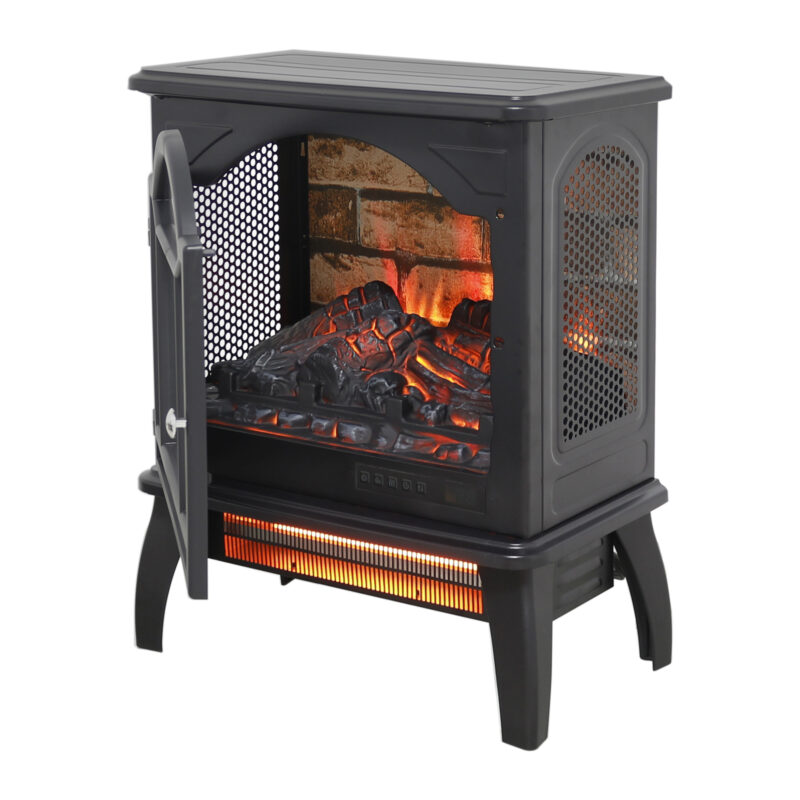 18 inch 3D Flame Electric Infrared Quartz Fireplace Stove with remote control - Image 12